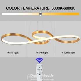https://design-led.fr/ Lampe Suspendue Ruhu 45w CCT noir dimmable par télécommande 179,00 € 179,00 € LM8114