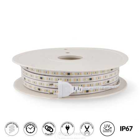 Ruban de Led 220V Ac Smd2835 Ruzok 12W/m Ip67 4000K 20ML, LM2342-20ML 220,00 €