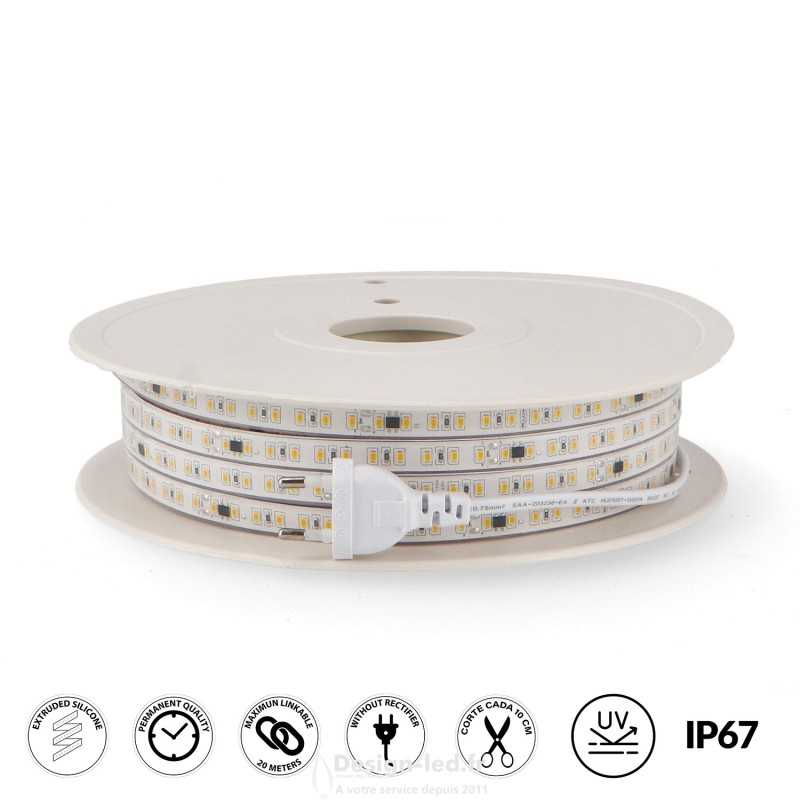 https://design-led.fr/ Ruban de Led 220V Ac Smd2835 Ruzok 12W/m Ip67 4000K vendu au ml 13,20 € 13,20 € LM2342-1ML