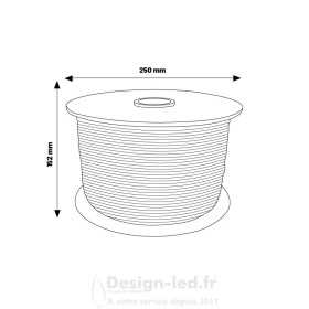 https://design-led.fr/ Câble électrique Oxygène Plat Gaine 2X0.5Mm² Pour Les Rubans Led Unicolores - 500 Mètres, LM2050 227,7...