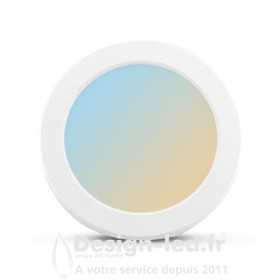 Downlight LED 18w Ø220 ALDEBARAN CCT encastrable ou en saillie