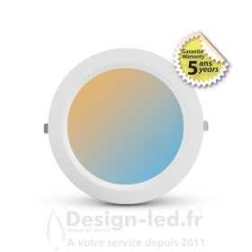 Downlight LED fixe ORION blanc rond 25-30W CCT GARANTIE 5 ANS