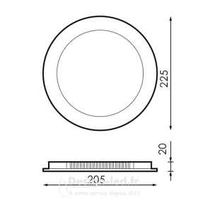 https://design-led.fr/ Dalle LED Ronde Extra-Plate 20W Nickel CCT Ø 220 mm 17,40 € 17,40 €