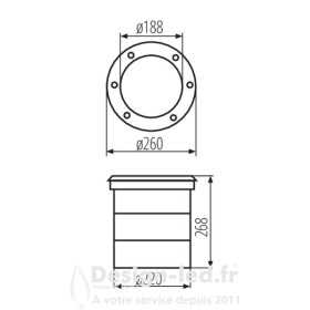 https://design-led.fr/ Spot LED Encastrable Sol Rond TURRO LED 3X15W 4000k IP67, kanlux 18983 208,10 € 208,10 €
