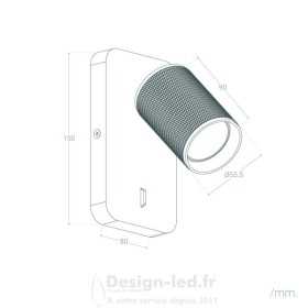 https://design-led.fr/ Applique Murale Aluminium Breixo avec interrupteur 1xGU10 Blanc 30,00 € 30,00 € C234798