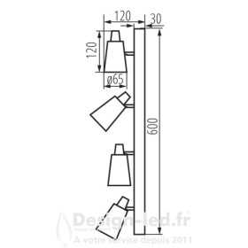 https://design-led.fr/ Luminaire mural ou plafonnier SEMPRA 4xGU10 Blanc 55,00 € 55,00 € 33096