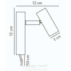 https://design-led.fr/ OMARI applique murale Noir 3.2W 2700K Ø 3cm 59,70 € 59,70 € 2112231003