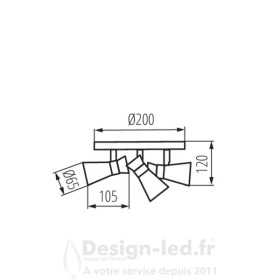 https://design-led.fr/ Luminaire mural et plafonnier MILENO argent / cuivre 3xGU10 43,00 € 43,00 € 29113