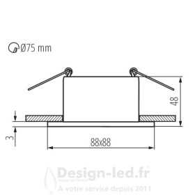 https://design-led.fr/ Support plafond GLOZO 88 x 88 mm or - blanc 7,20 € 7,20 € 36212