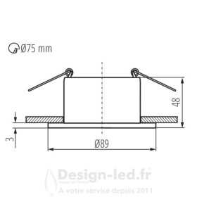 https://design-led.fr/ Support plafond GLOZO Ø89 mm or - blanc 6,30 € 6,30 € 36220