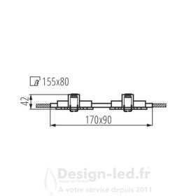 https://design-led.fr/ Support plafond SEIDY 90x170 mm noir / aluminium 2x GU10 20,00 € 14,00 € -30% 18284