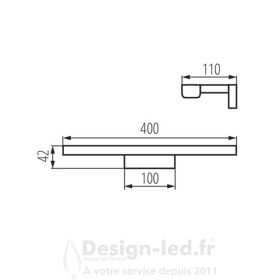 https://design-led.fr/ Luminaire mural LED ASTEN noir 8w 40cm 4000K 24,20 € 24,20 € 26683
