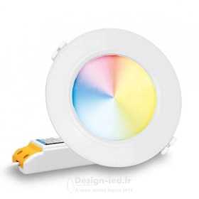 Plafonnier LED rond 6W RGB&CCT pilotable
