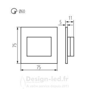 https://design-led.fr/ Luminaire LED pour marches escalier ERINUS-LED LL blanc 1.5W 12V 4000K 8,10 € 8,10 € 33325
