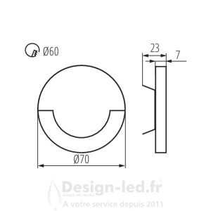 https://design-led.fr/ Luminaire LED pour marches escalier SOLA-LED 0.8W 12V 4000K 13,60 € 13,60 € 32491