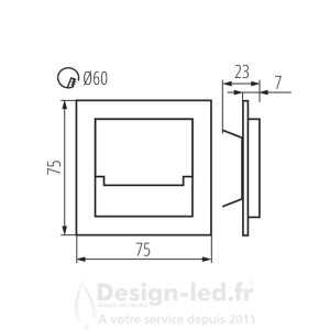https://design-led.fr/ Luminaire LED pour marches escalier SABIK-LED MINI 0.8W 12V 3000K 13,60 € 13,60 € 23109