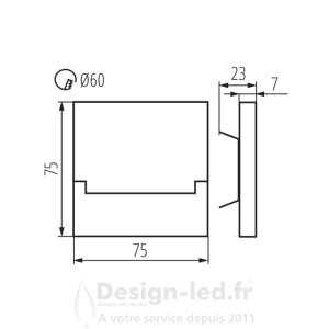 https://design-led.fr/ Luminaire LED pour marches escalier SABIK-LED 0.8W 12V 3000K noir 13,60 € 13,60 € 29853