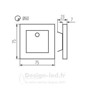 https://design-led.fr/ Luminaire LED pour marches escalier APUS détecteur 0.8W 3000K 24,60 € 24,60 € 27370