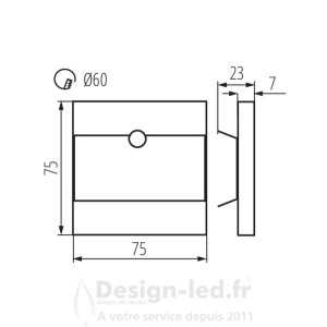 https://design-led.fr/ Luminaire LED pour marches escalier TERRA-LED détecteur 0.8W 12V 4000K noir 25,50 € 25,50 €