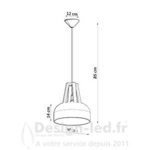 https://design-led.fr/ Lampe pendante CASCO blanc/noir E27 73,80 € 73,80 € SL.0387