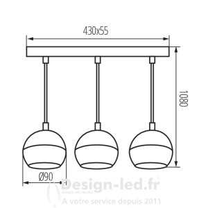 https://design-led.fr/ Luminaire suspendu GALOBA 3xGU10 Blanc 106,10 € 106,10 € 33684