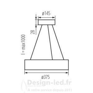 https://design-led.fr/ Luminaire suspendu JASMIN Ø 375 2xE27 noir 132,30 € 132,30 € 36506