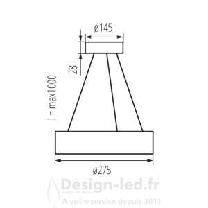 https://design-led.fr/ Luminaire suspendu JASMIN Ø 275 1xE27 noir 101,80 € 101,80 € 36505