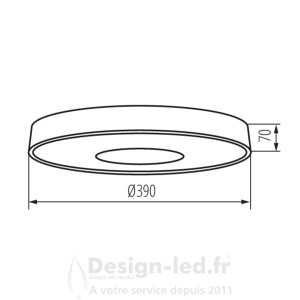 https://design-led.fr/ Plafonnier LED VAND 17.5W Ø 390mm 4000K blanc 31,10 € 31,10 € 37326
