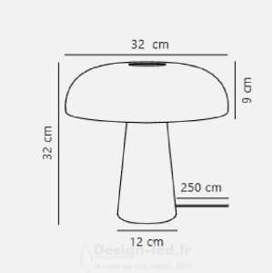 https://design-led.fr/ Glossy Lampe à poser Opale E27 339,00 € 339,00 € 2020505001