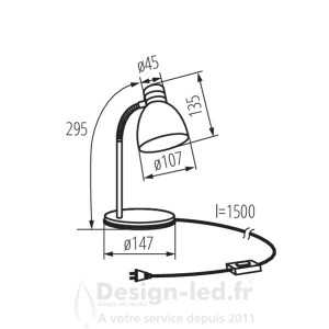https://design-led.fr/ Lampe de bureau ZARA noir 1xE14 20,20 € 20,20 € 7561