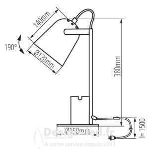 https://design-led.fr/ Lampe de bureau RAIBO Blanc 1xE27 52,20 € 52,20 € 36281