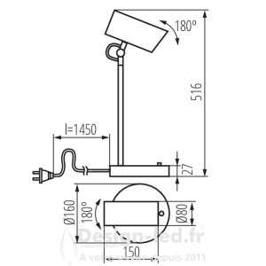 https://design-led.fr/ Lampe de bureau AGZAR Blanc 1xE14 59,20 € 59,20 € 36251