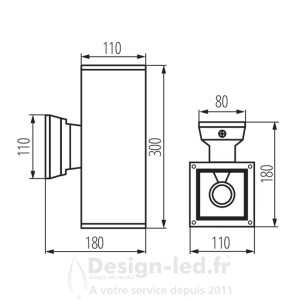 https://design-led.fr/ Applique Murale LART 2xE27 gris anthracite IP54 47,50 € 47,50 € 29833