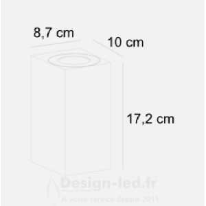 https://design-led.fr/ Canto Maxi Kubi 2 Applique murale Acier galvanisé 2xGU10 IP44 89,00 € 89,00 €