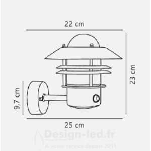 https://design-led.fr/ Blokhus Up Sensor Applique murale Acier galvanisé E27 IP54 89,00 € 89,00 €