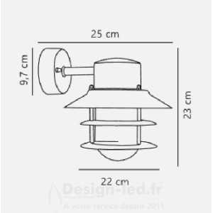 https://design-led.fr/ Blokhus Down Applique murale Acier galvanisé E27 IP54 74,00 € 74,00 € 25051031