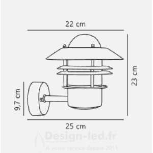 https://design-led.fr/ Blokhus Up Applique murale Acier galvanisé E27 IP54 64,00 € 64,00 € 25011031