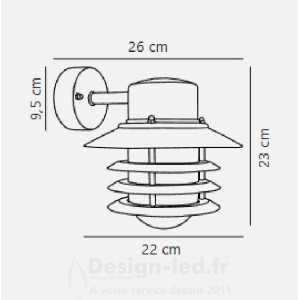 https://design-led.fr/ Vejers Down Applique murale Acier galvanisé E27 IP54 64,00 € 64,00 € 74461031