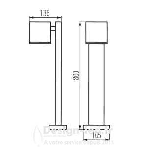 https://design-led.fr/ Luminaire extérieur avec source remplaçable 1 x GU10 GORI 80cm 61,70 € 61,70 € 29003