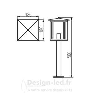 https://design-led.fr/ Luminaire extérieur avec source remplaçable 1XE27 SELTO 50cm 55,40 € 55,40 € 36556
