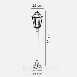 https://design-led.fr/ Cardiff Potelet Noir E27 IP44 54,00 € 54,00 € 74398003