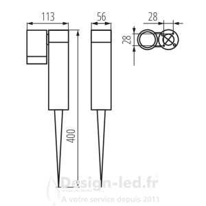 https://design-led.fr/ Projecteur Piquet USTI SP GU10 IP54 43,60 € 43,60 € 36561