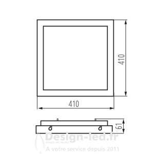 https://design-led.fr/ Plafonnier LED TYBIA 410 x 410 38W 4000K gris blanc 88,40 € 88,40 € 24640