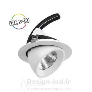 Spot LED Escargot BOUTICA Rond Inclinable et Orientable 55W 4000K IRC90