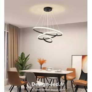 https://design-led.fr/ Lampe Suspendue Tringhs noir 3 anneaux 76w CTT dimmable par télécommande 178,50 € 178,50 € A2617