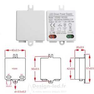 https://design-led.fr/ Alimentation LED 12W 12VDC 1.0A 10,50 € 10,50 € A2628