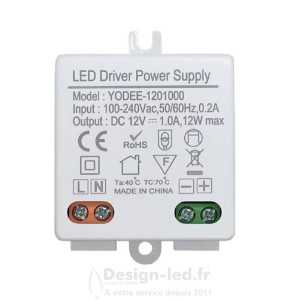 https://design-led.fr/ Alimentation LED 12W 12VDC 1.0A 12,20 € 12,20 € A2628