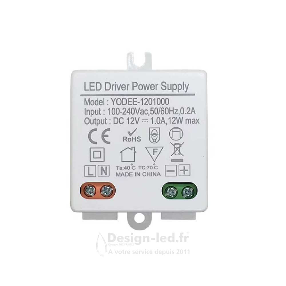 https://design-led.fr/ Alimentation LED 12W 12VDC 1.0A 12,20 € 12,20 € A2628