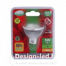 https://design-led.fr/ Ampoule GU5.3 led 5w Dimmable vert 3,50 € 2,45 € -30%